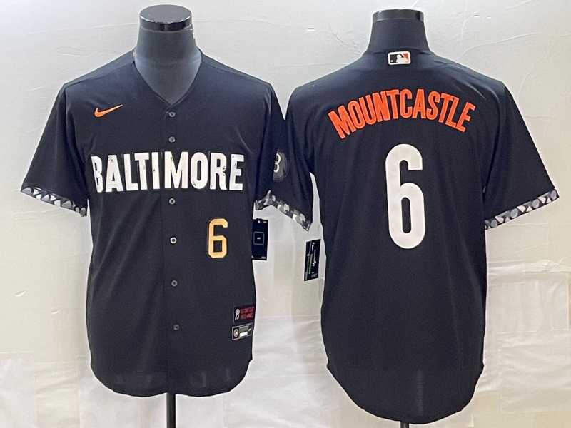 Men%27s Baltimore Orioles #6 Ryan Mountcastle Number Black 2023 City Connect Cool Base Stitched Jersey->baltimore orioles->MLB Jersey